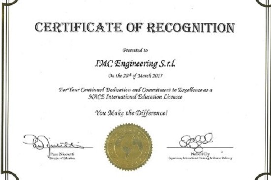Certificazione NACE Internal Corrosion Specialist | design defect in construction